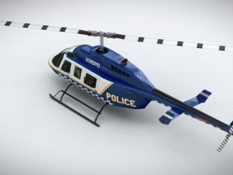 Helicopter Bell 206L Police 3D Модель