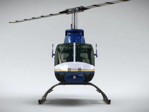 Helicopter Bell 206L Police 3D Model