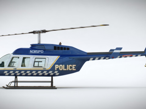 Helicopter Bell 206L Police 3D Модель