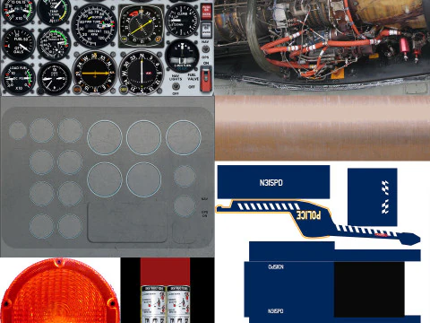 Helicopter Bell 206L Police 3D Model