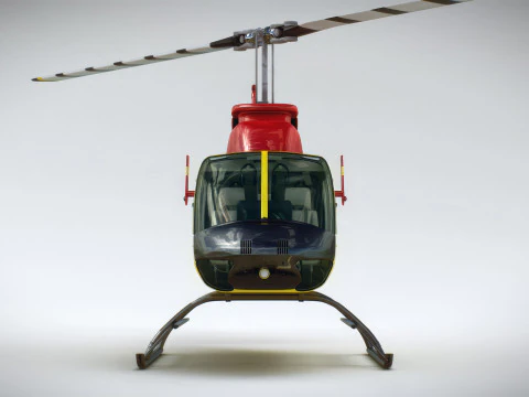 Helicopter Bell 206L Rescue 3D Model