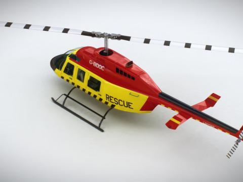 Helicopter Bell 206L Rescue 3D Model