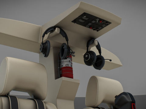 Helicopter Bell 206L Rescue 3D Model