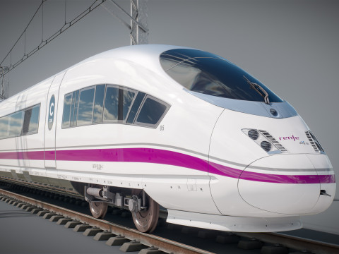 हाई स्पीड ट्रेन वेलारो स्पेनिश एवेन्यू 3D मॉडल