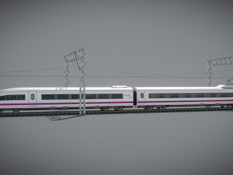 हाई स्पीड ट्रेन वेलारो स्पेनिश एवेन्यू 3D मॉडल