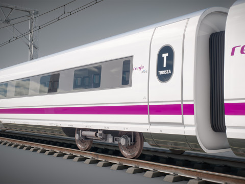 हाई स्पीड ट्रेन वेलारो स्पेनिश एवेन्यू 3D मॉडल