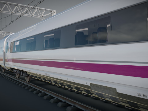 हाई स्पीड ट्रेन वेलारो स्पेनिश एवेन्यू 3D मॉडल