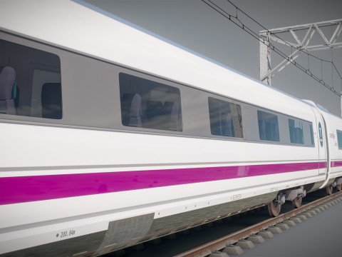 हाई स्पीड ट्रेन वेलारो स्पेनिश एवेन्यू 3D मॉडल