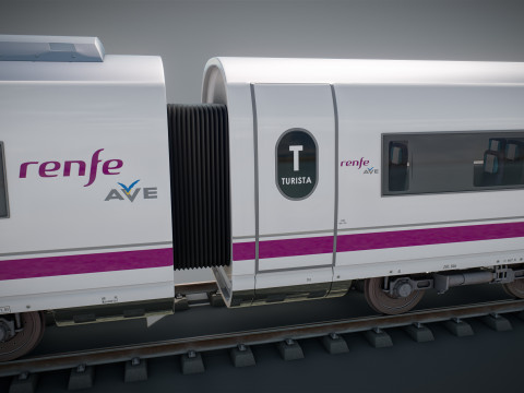 हाई स्पीड ट्रेन वेलारो स्पेनिश एवेन्यू 3D मॉडल