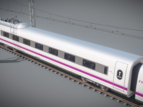 हाई स्पीड ट्रेन वेलारो स्पेनिश एवेन्यू 3D मॉडल