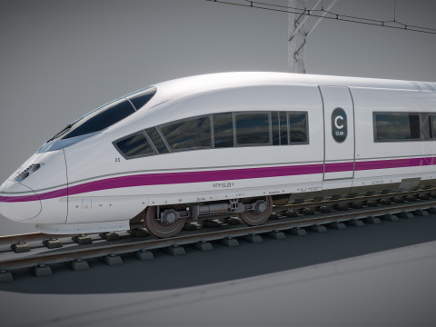 हाई स्पीड ट्रेन वेलारो स्पेनिश एवेन्यू 3D मॉडल