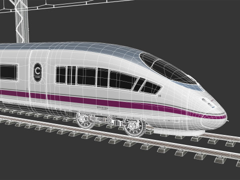 हाई स्पीड ट्रेन वेलारो स्पेनिश एवेन्यू 3D मॉडल
