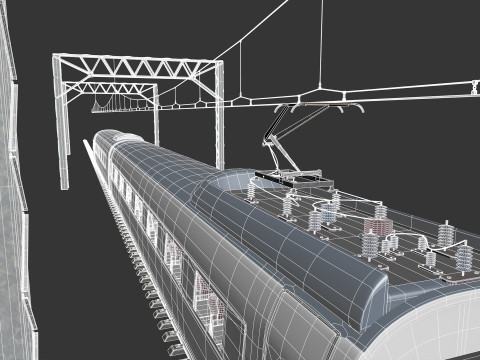 हाई स्पीड ट्रेन वेलारो स्पेनिश एवेन्यू 3D मॉडल