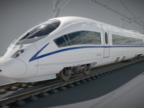 High Speed Train Velaro Chinese CRH3 3D Model