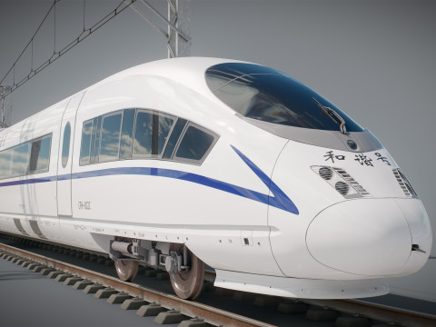 High Speed Train Velaro Chinese CRH3 3D Model