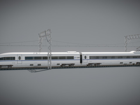 High Speed Train Velaro Chinese CRH3 3D Model