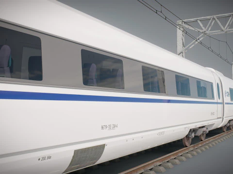 Treno Alta Velocit&agrave; Velaro Cinese CRH3 Modello 3D
