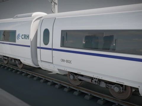 Treno Alta Velocit&agrave; Velaro Cinese CRH3 Modello 3D
