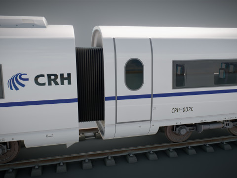 High Speed Train Velaro Chinese CRH3 3D Model