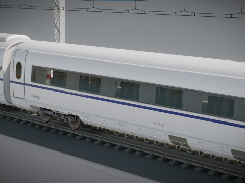 High Speed Train Velaro Chinese CRH3 3D Model