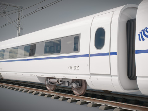 High Speed Train Velaro Chinese CRH3 3D Model