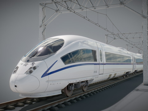 High Speed Train Velaro Chinese CRH3 3D Model