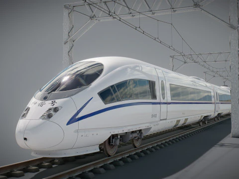 Treno Alta Velocit&agrave; Velaro Cinese CRH3 Modello 3D