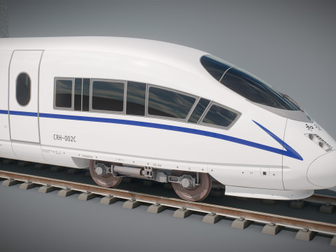 High Speed Train Velaro Chinese CRH3 3D Model