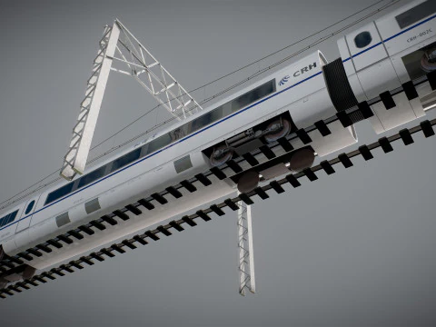 Treno Alta Velocit&agrave; Velaro Cinese CRH3 Modello 3D