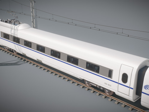 High Speed Train Velaro Chinese CRH3 3D Model