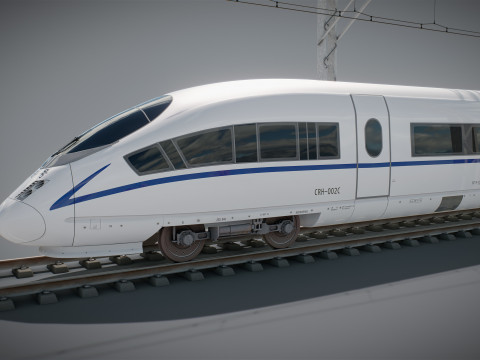High Speed Train Velaro Chinese CRH3 3D Model