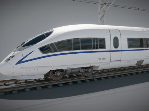 Treno Alta Velocit&agrave; Velaro Cinese CRH3 Modello 3D