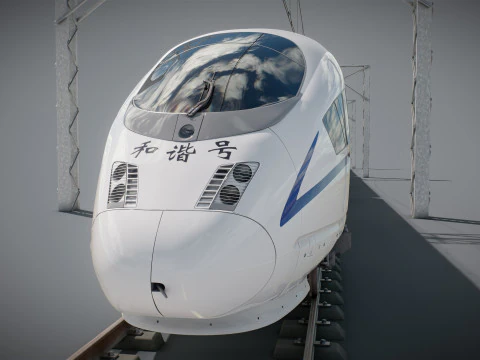 Treno Alta Velocit&agrave; Velaro Cinese CRH3 Modello 3D