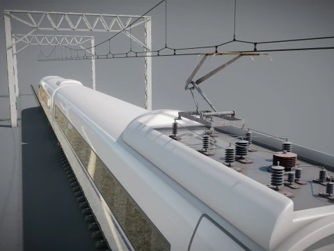 Treno Alta Velocit&agrave; Velaro Cinese CRH3 Modello 3D