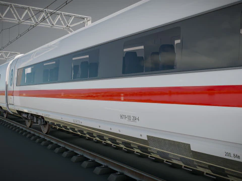 Treno Alta Velocit&agrave; Velaro Tedesco ICE 3 Modello 3D