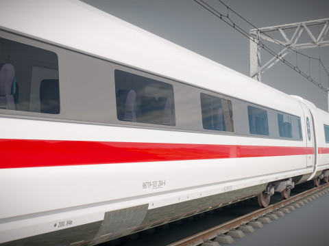 High Speed Train Velaro German ICE 3 Model 3D
