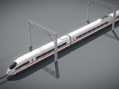 Treno Alta Velocit&agrave; Velaro Tedesco ICE 3 Modello 3D