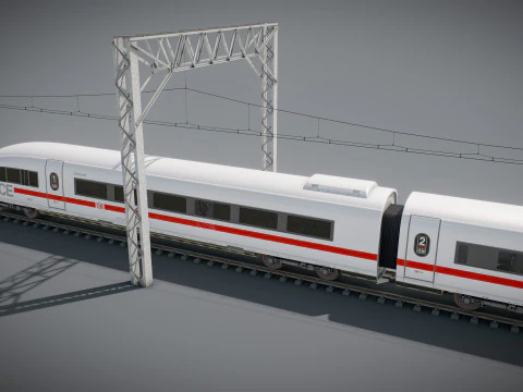 Treno Alta Velocit&agrave; Velaro Tedesco ICE 3 Modello 3D