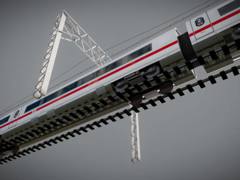 Treno Alta Velocit&agrave; Velaro Tedesco ICE 3 Modello 3D