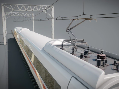 Treno Alta Velocit&agrave; Velaro Tedesco ICE 3 Modello 3D