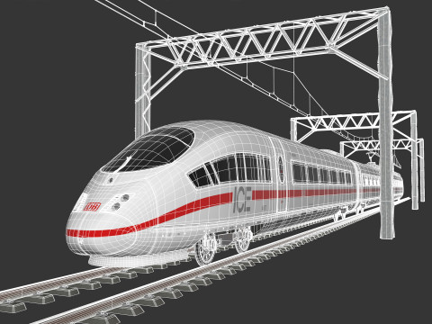 High Speed Train Velaro German ICE 3 Model 3D