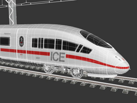 Treno Alta Velocit&agrave; Velaro Tedesco ICE 3 Modello 3D