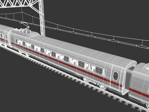 Treno Alta Velocit&agrave; Velaro Tedesco ICE 3 Modello 3D