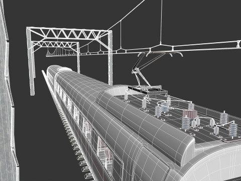 High Speed Train Velaro German ICE 3 Model 3D