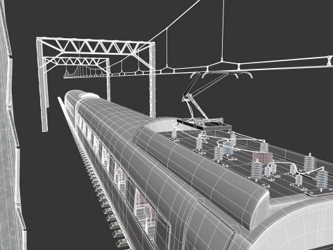 Treno Alta Velocit&agrave; Velaro Tedesco ICE 3 Modello 3D