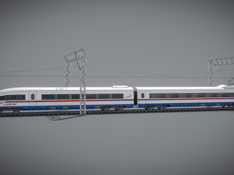 High Speed Train Velaro - Russian SAPSAN 3D Модель