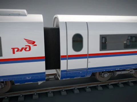 High Speed Train Velaro - Russian SAPSAN 3D Model
