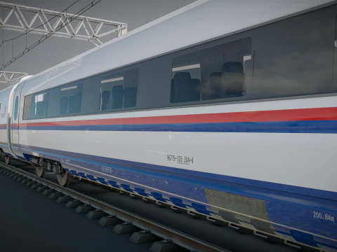 High Speed Train Velaro - Russian SAPSAN 3D Model