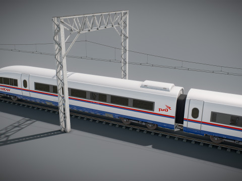 High Speed Train Velaro - Russian SAPSAN 3D Модель