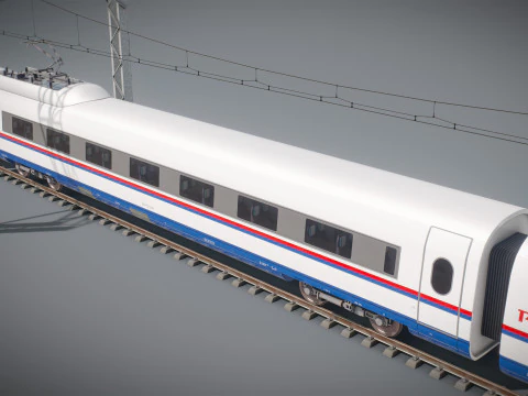 High Speed Train Velaro - Russian SAPSAN 3D Model